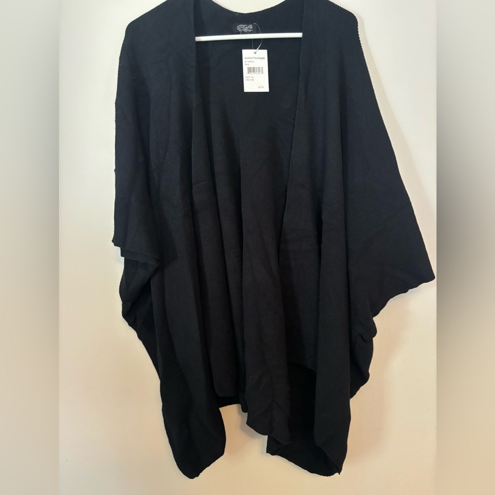 Roffe Accessories Bat Sleeve Cardigan Black One Size